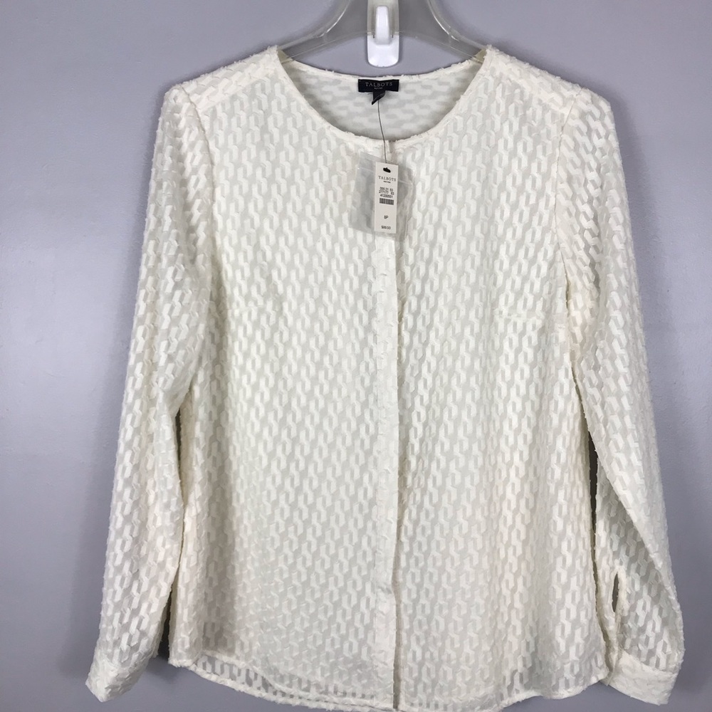 Nwt Talbots Eleyet Top Blouse Size 8p